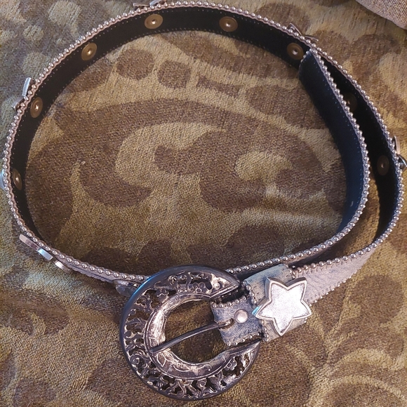 Vintage Leatherock Star Belt - Picture 1 of 5